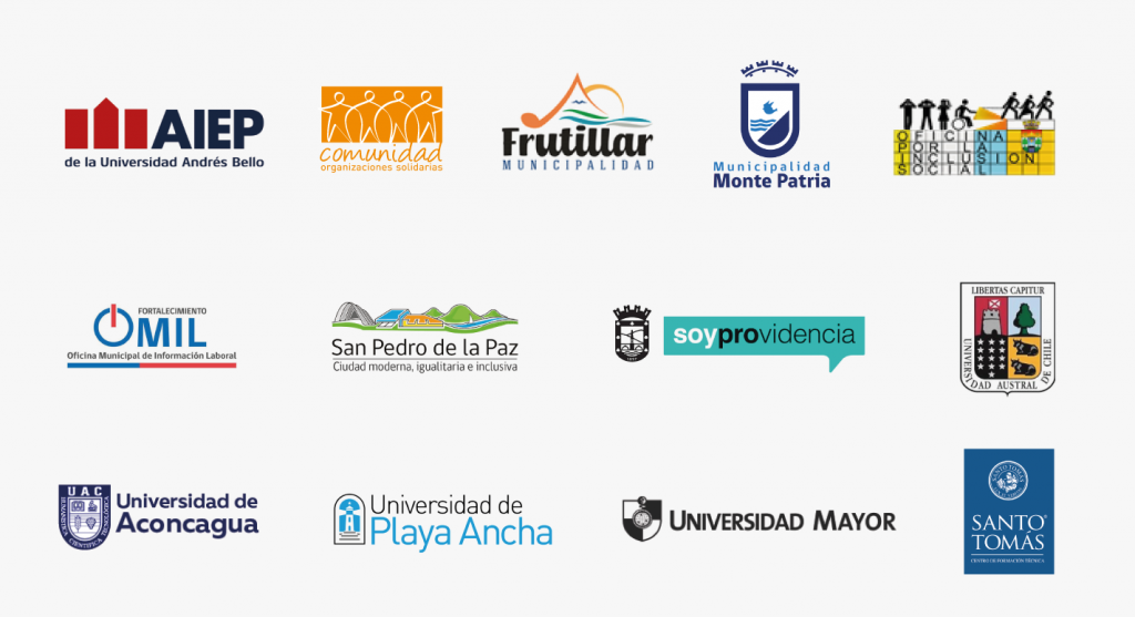 Logos instituciones en alianza Best Buddies Chile